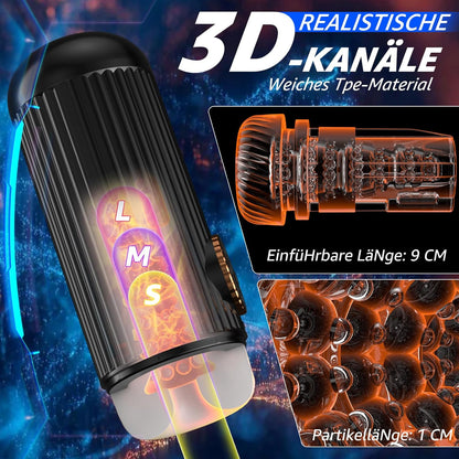 Elektrischer Masturbator Masturbieren Stroker Blowjob mit 7 Teleskopfunktion & 3 Saugmodi
