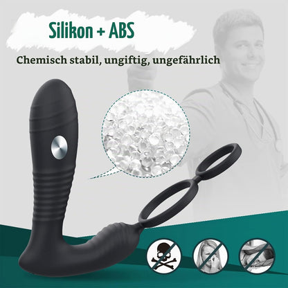 Elektroschock Prostata Vibrator Penisring mit 8 Elektroschock & 8 Vibrationsmodi