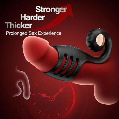 All in One 360° Umwickelter Penis Trainer Penisring mit 10 Vibrationen