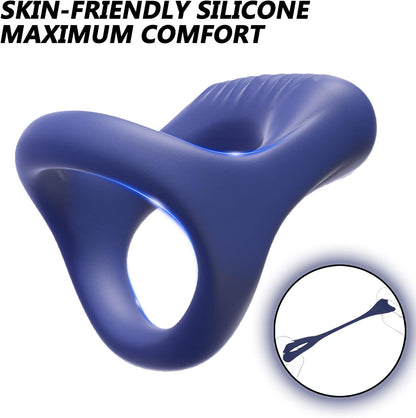 Y-förmiges Doppelring Penisringe Vibrator Trainer mit 10 Vibrationsmodi