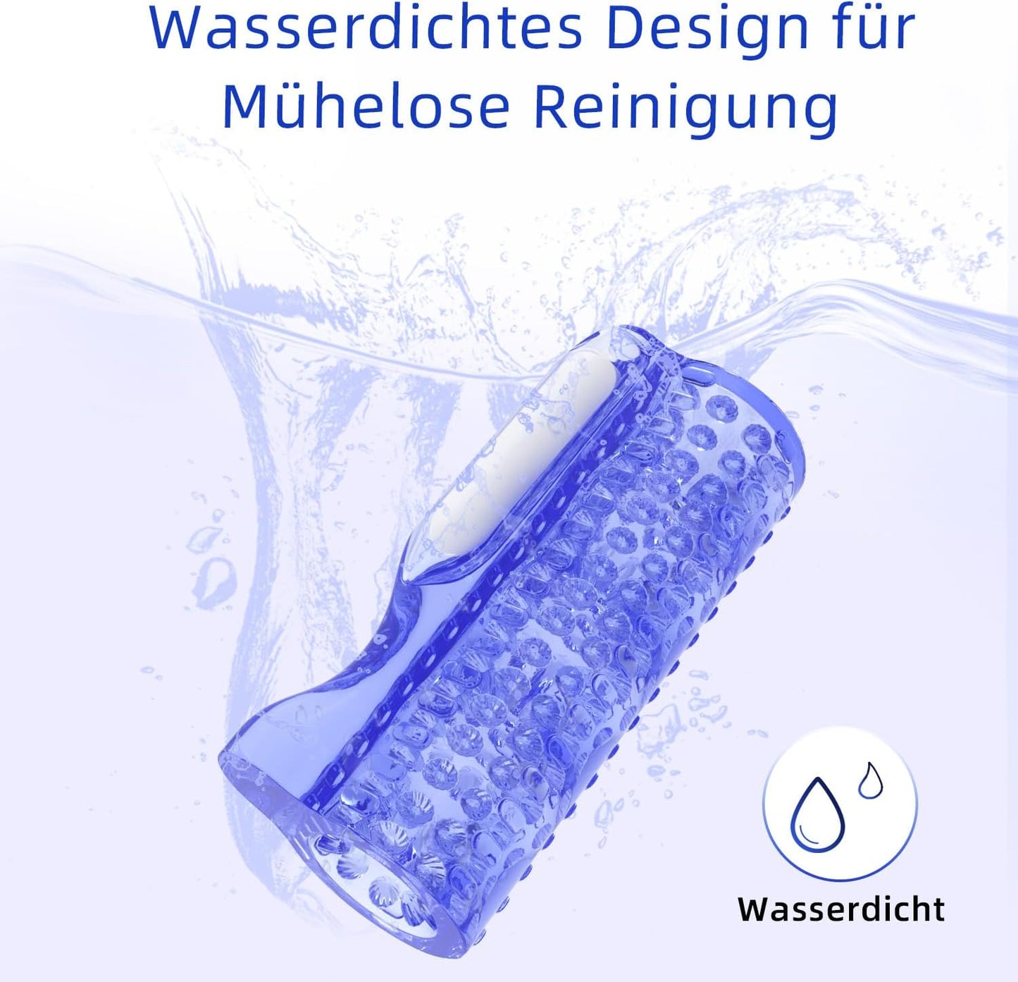 5D Innenstruktur Elektrischer Penistrainer Taschenmuschi mit 10 Vibrationsmodi