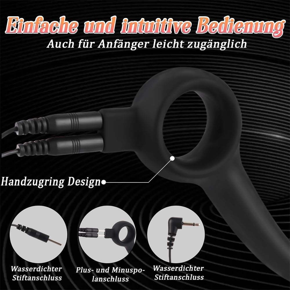 Elektro Shock Prostata Stimulation Analplug mit 8 Elektromodi & 19 Intensitätsstufen