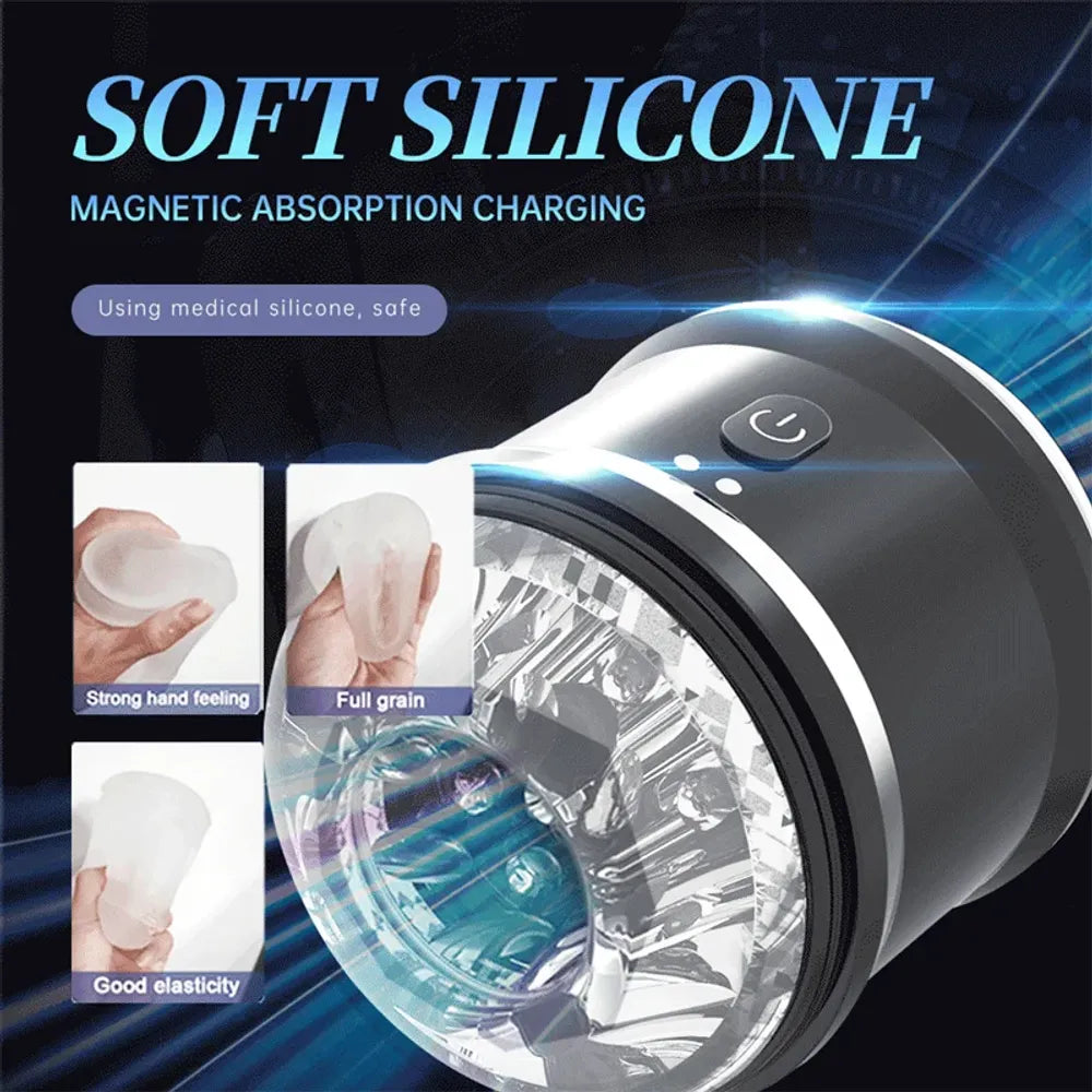 Offener Elektrischer Penistrainer Glans Stimulator Masturbatoren mit 10 Vibrationsmodi