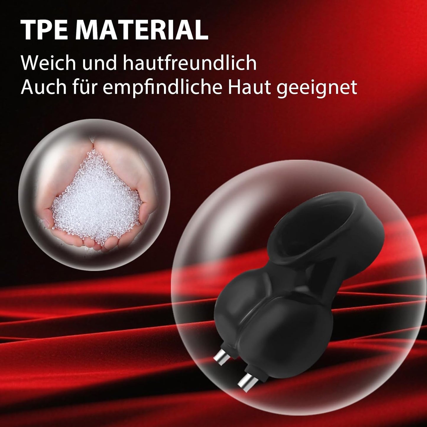 BDSM Hoden Trageverschluss Penis Hodenhülle mit 9 Intensitätsstufen und 4 verschiedene Modi