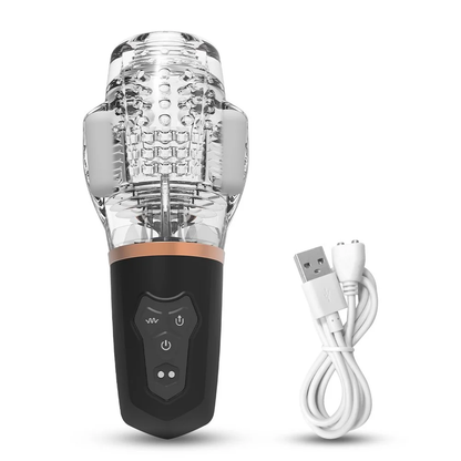 Hochfrequenz Elektrischer Masturbator Cup mit 9 Vibration & 9 Saugmodi