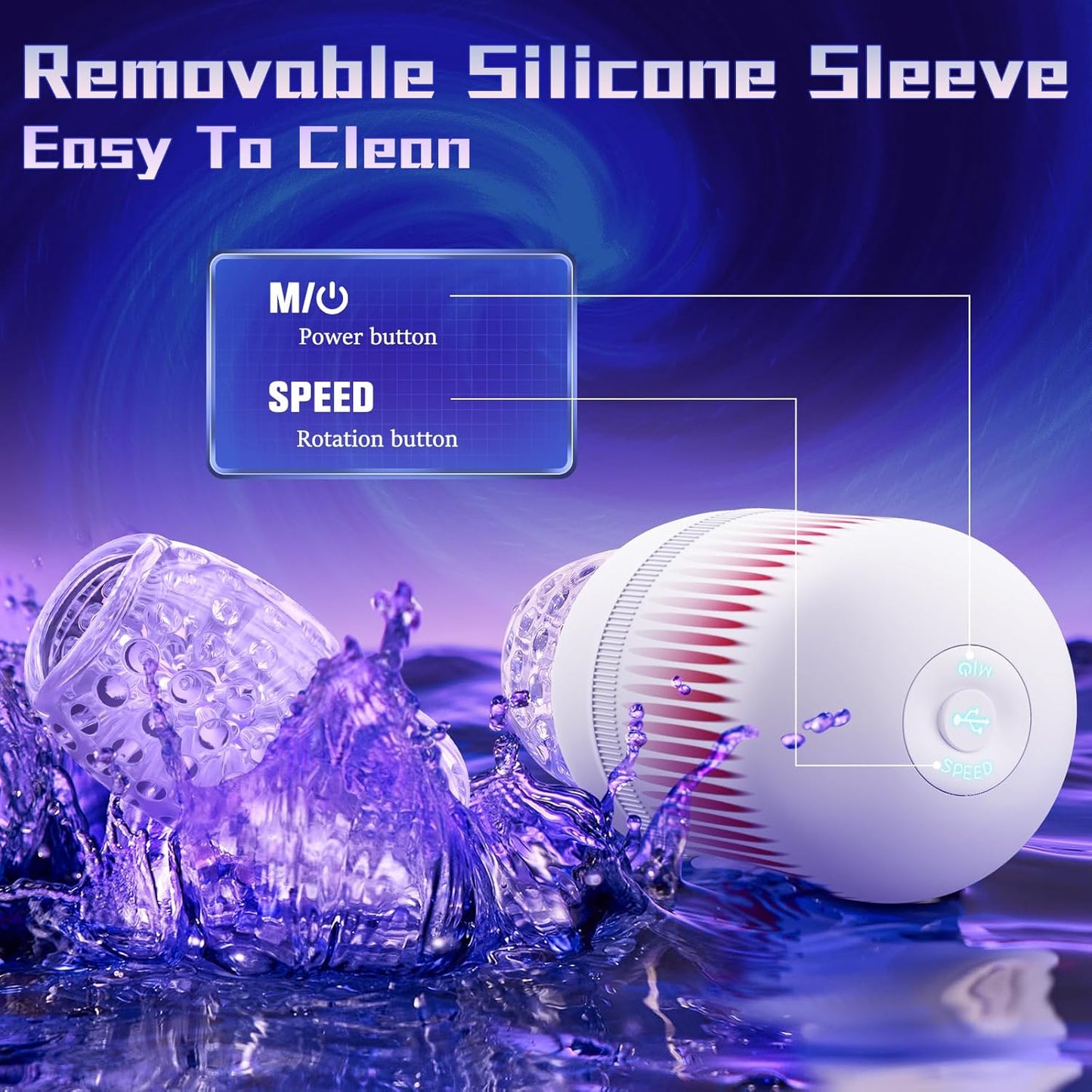 Automatischer Penistrainer Stroker Blowjob mit 12 Rotations und 4 Geschwindigkeitsmodi