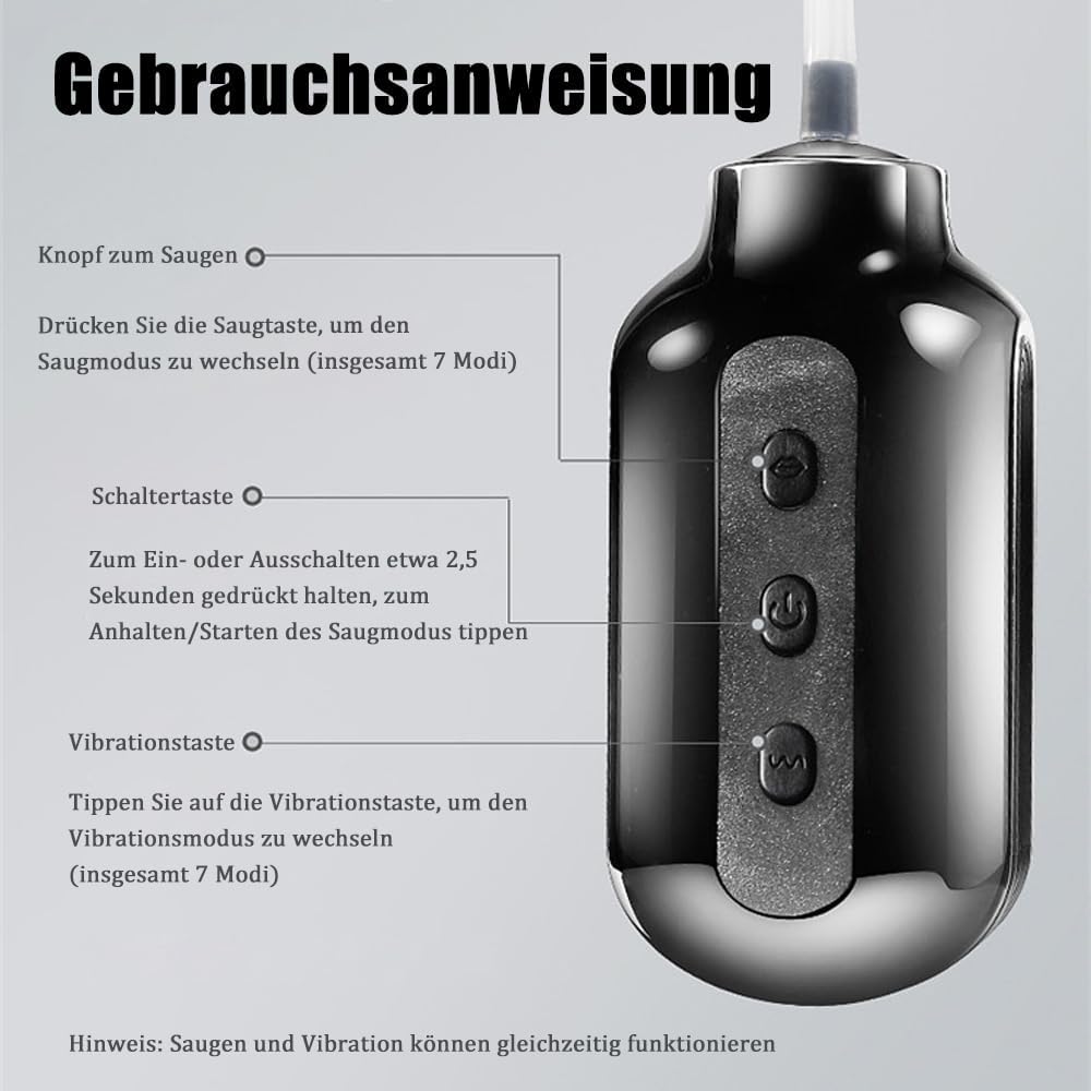 Elektrische Penistrainer Pocket Pussy Masturbator mit 7 Vibration & Vakuum Saugmodi