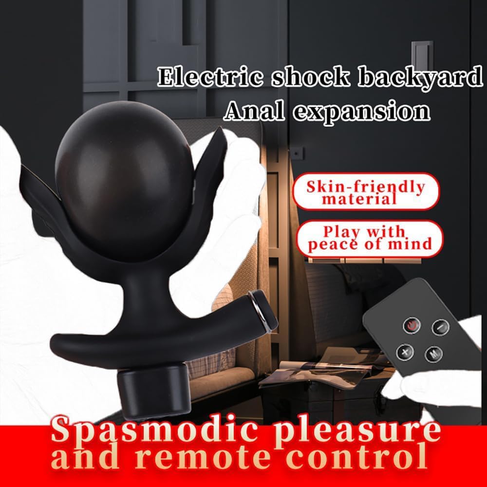 Elektro Shock Analplug Aufblasbar Elektrostimulation Analdildo Set mit 12 Modi & 19 Intensität