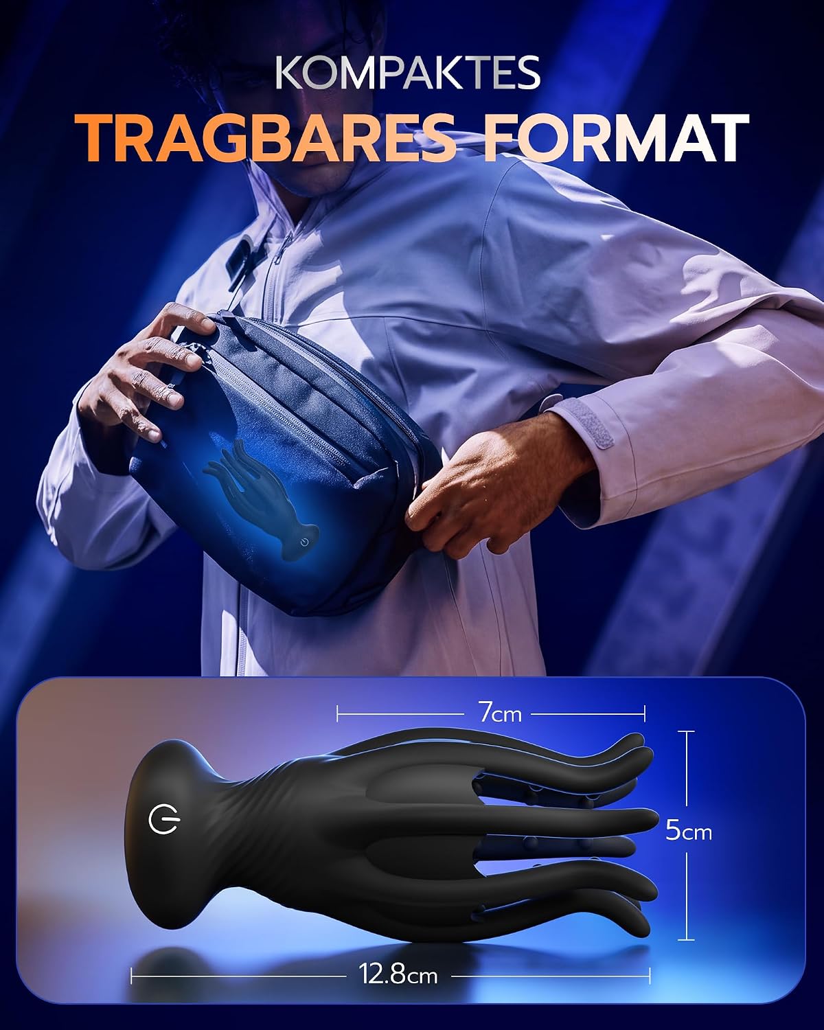 Tentakeln Penis Trainer Vibrator Eichel Stimulator mit Vibration & Leckfunktion