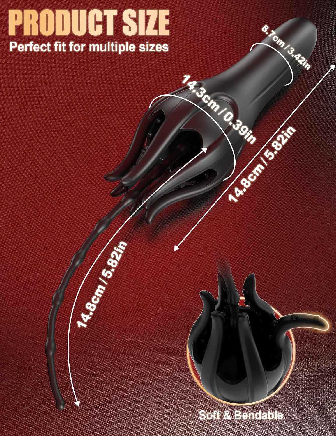 360° Wrapped Penis Trainer Vibrator Harnröhren Dilator mit 10 Vibrationsmodi