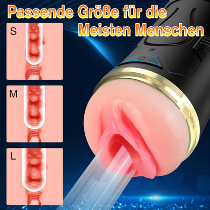 3D Taschenmuschi Elektrischer Masturbatoren Penistrainer Stroker mit 10 Vibrationsmodi