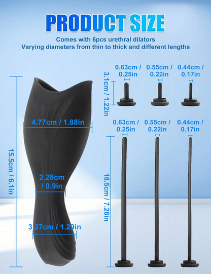 Eichel Stimulator Dilator Harnröhre Penistrainer Vibrator mit 10 Vibrationsmodi