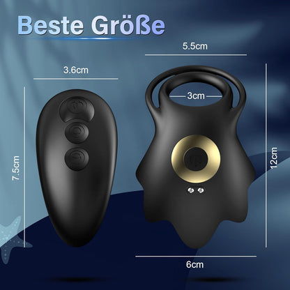 3 in1 Penisring Vibrator Sex Spielzeug Cockring Penis Ring 10 Vibrationen