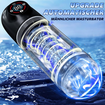 360° Zungenlecken Elektrischer Masturbator Penispumpe mit 7 Rotationsmodi und 7 Saugmodi