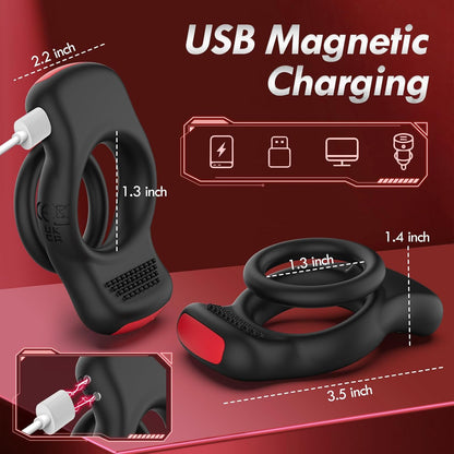 App & Ferngesteuerter Cock Ring Penistrainer Vibrator mit 10 Vibrationsmodi