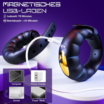 Doppelmotor Verstellbarem Penisring Vibrator mit 10 Vibrationsmodi