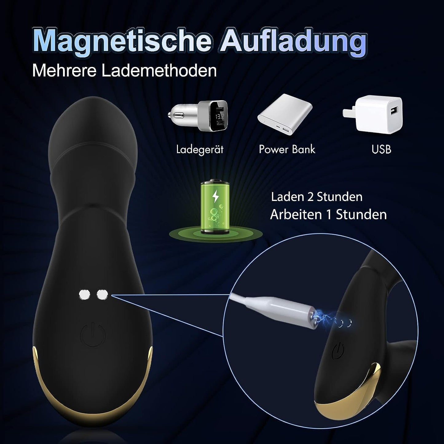 Stuwkracht anale vibrator prostaatstimulator met 8 vibratiemodi 8 telescopische modi 