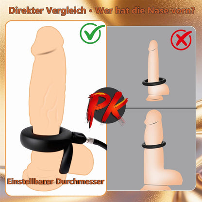 Aufblasbarer Penistrainer Cockringe Exerciser mit Pumpe Einstellbare