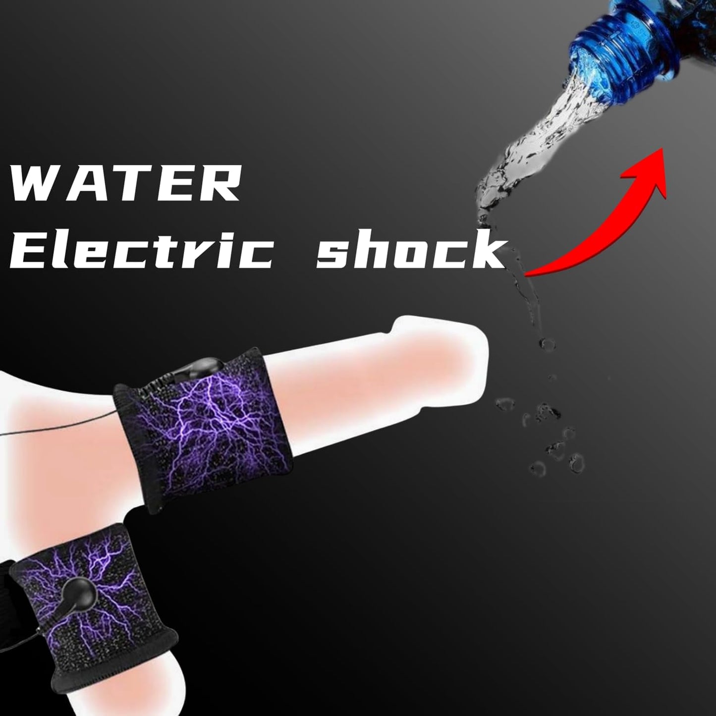 E-stim Penisringe Bondage Set mit 8 Stromschlagmodi und 19 Stromschlagintensitäten