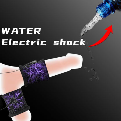 E-stim Penisringe Bondage Set mit 8 Stromschlagmodi und 19 Stromschlagintensitäten