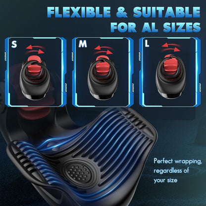 Elektrische Masturbatoren Penis-Trainer Penisringe mit 10 Vibrationsmodi