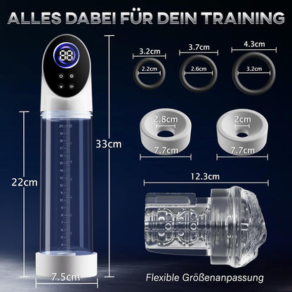 LCD-Display Elektrische Penis Pumpe Vakuumpumpe mit 6 Stufen Saugkraft