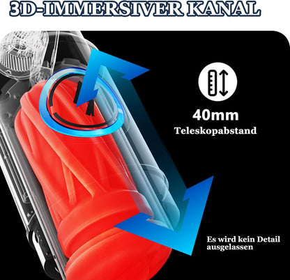 Leten 4 in 1 Automatische Masturbieren mit 6 Vibrationsmodi 6 Saugmodi Heizfunktion