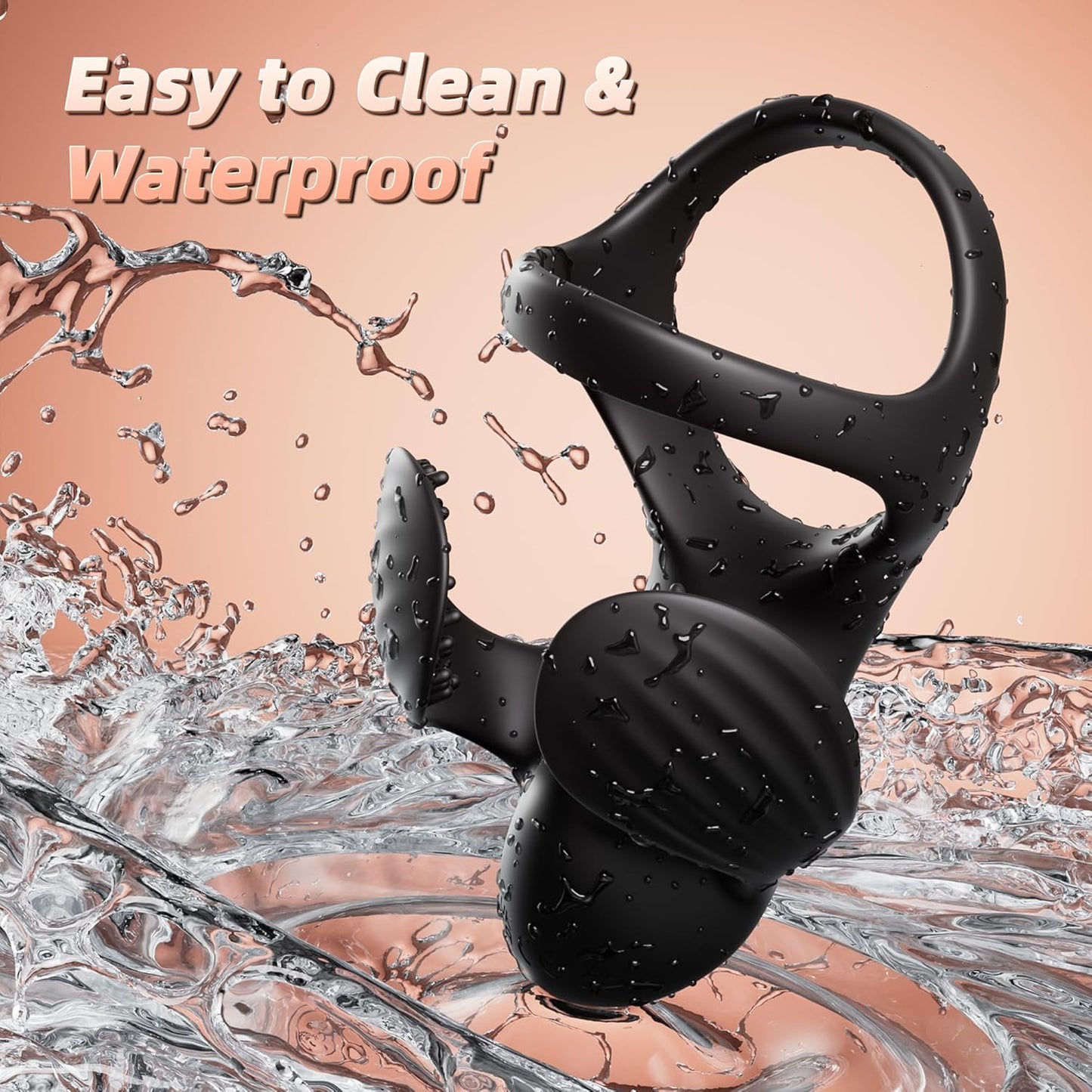 Elektrischer Hodenvibrator Massagegerät Penistrainer Cock Ring mit 9 Vibrationsmodi