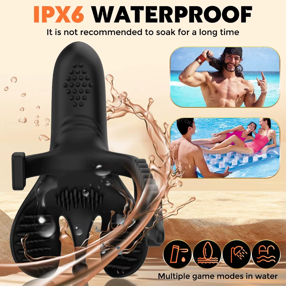 Einstellbarer Penetrations Penisvibrator Massagegerät Stimulator mit 9 Vibrationsmodi