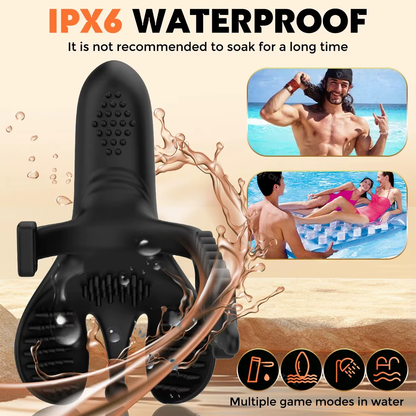 Einstellbarer Penetrations Penisvibrator Massagegerät Stimulator mit 9 Vibrationsmodi