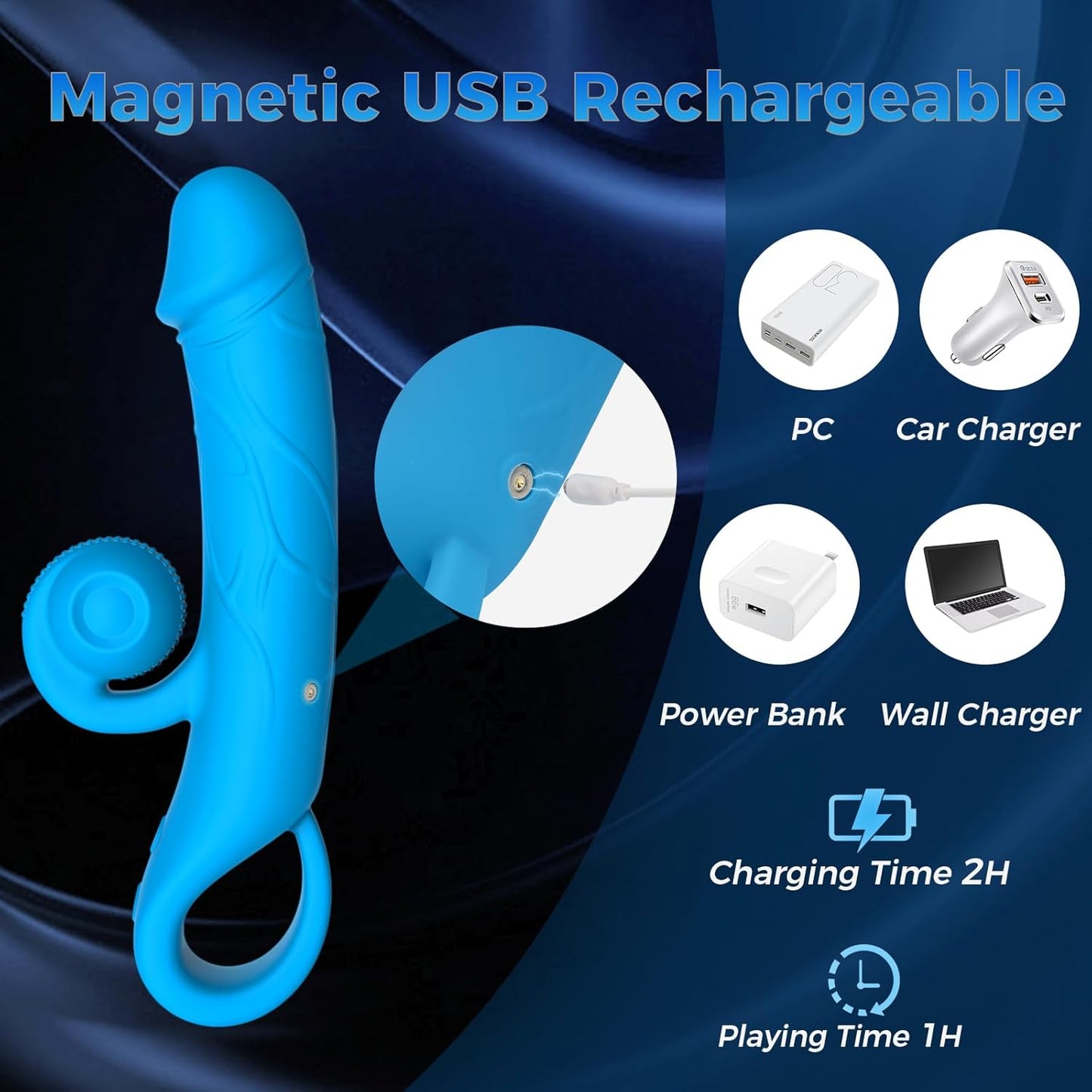 Schneckendesign G-Punkt Vibratoren Dildo mit 10 Klitoris und 10 Vibrationsmodi