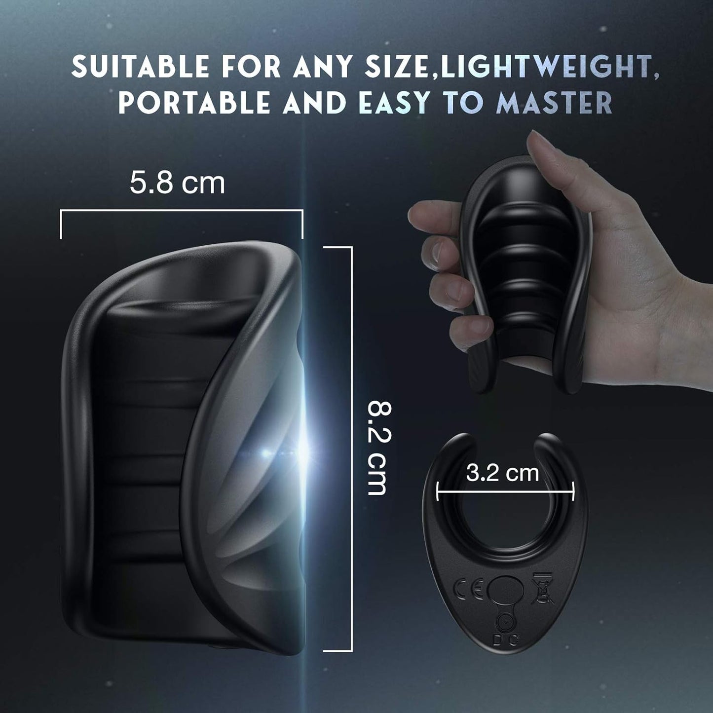 2 IN 1 Penistrainer Vibrator Eichelstimulator Massage mit 10 Vibrationsmodi