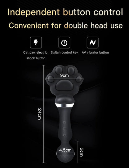 Katzenkrallen Fleischbällchen E-stim Vibrator mit 10 Vibration & Puls-Elektroschock
