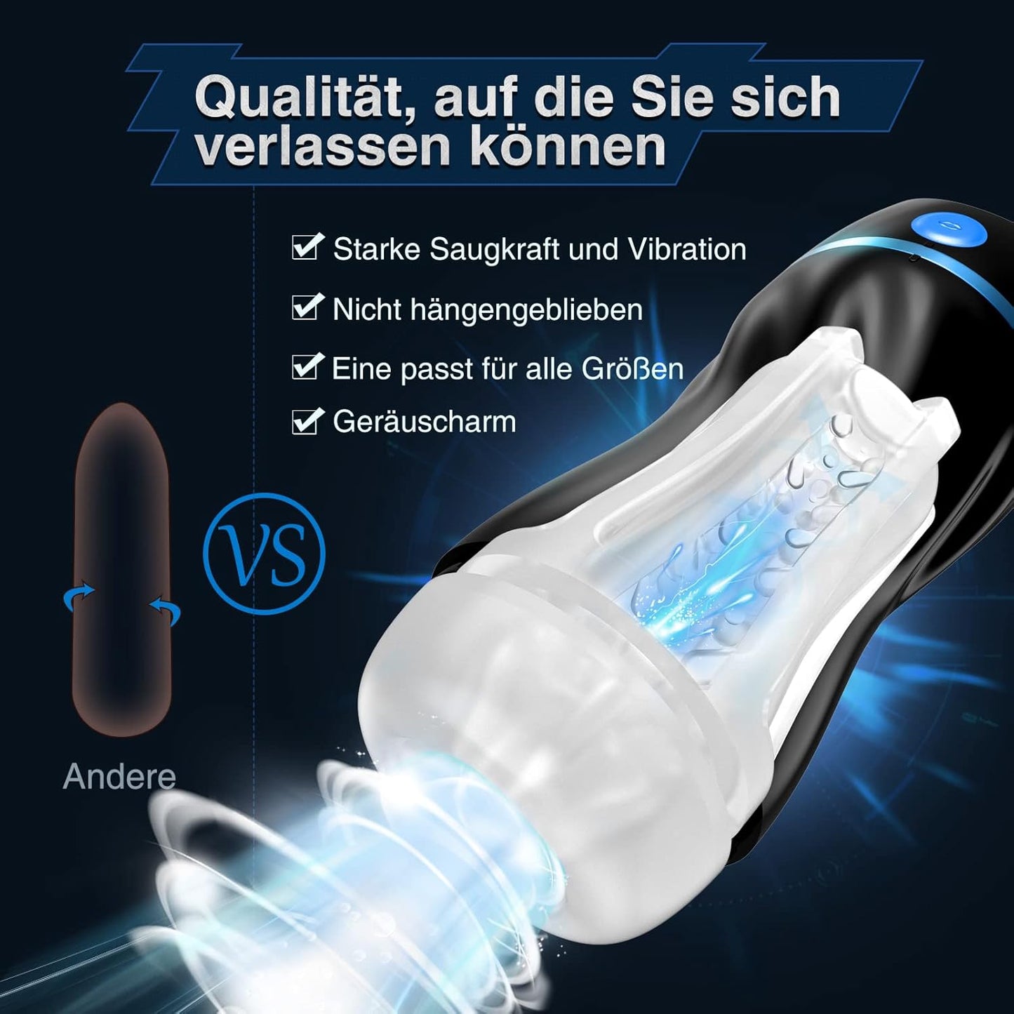 Automatischer Masturbator Pocket Pussy Stroker Blowjob mit 7 Vibrations und Saugmodi