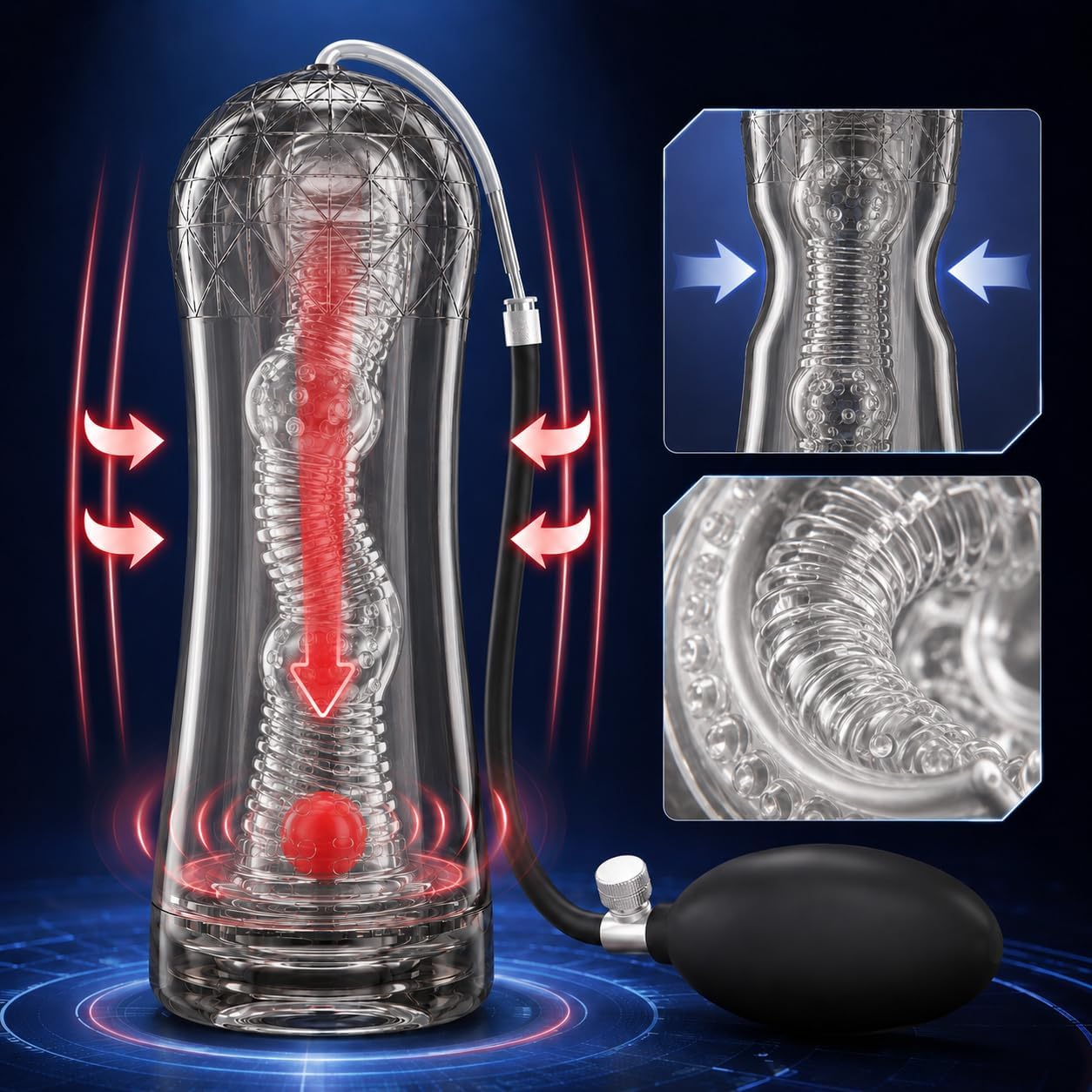 Elektrischer Penistrainer Stroker Blowjob Masturbatoren mit 10 Massagefunktion