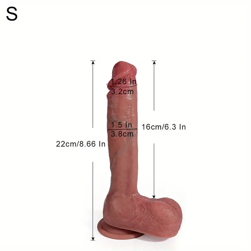 10.5" realistic dildos with strong suction cup and large balls, fake penis