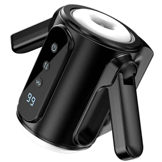 Automatic masturbator for men with two handles and stretch vibrations with 9 frequencies 