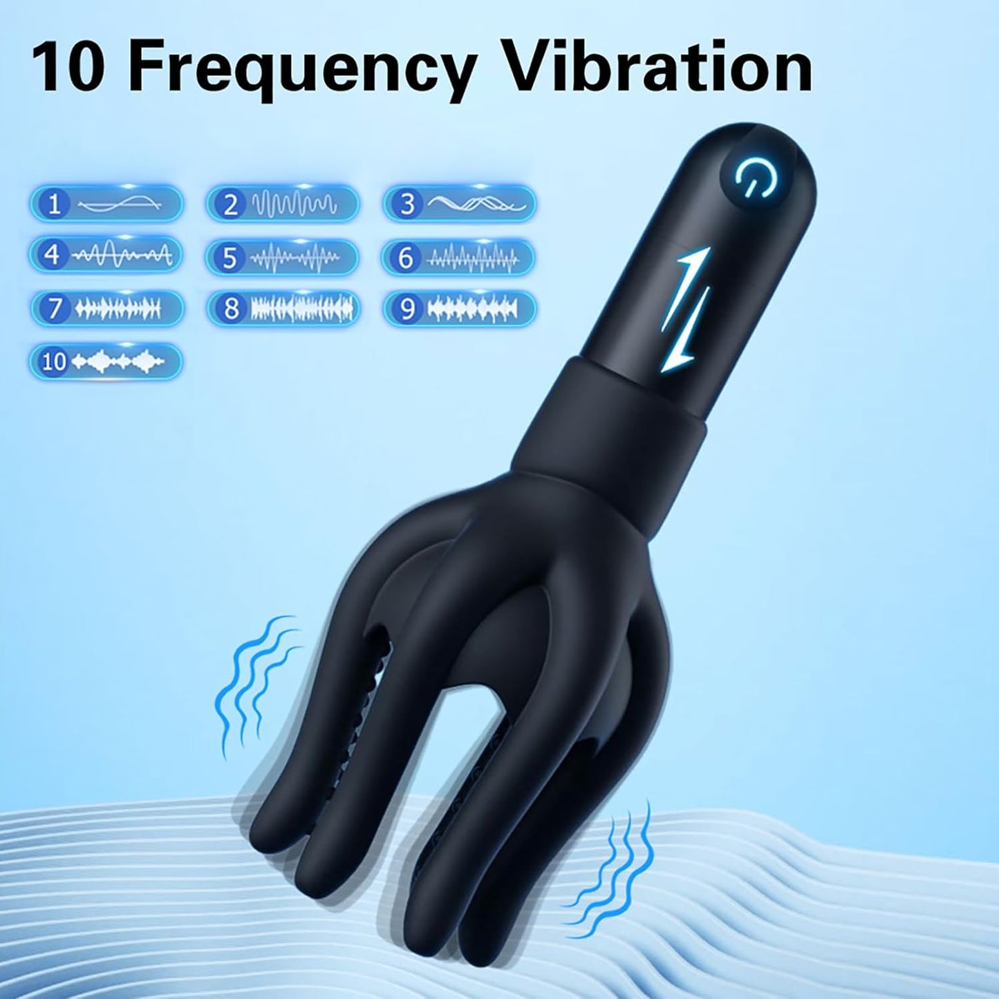 Elektrischer Eichelmassager Penisvibrator Penis-Trainer Masturbatoren mit 10 Vibrationsmodi