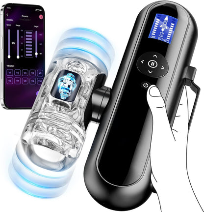 AI Steuerung Auto Masturbator Blowjob mit 4 Schubtiefen 3 Startpunkten & 10 Schub