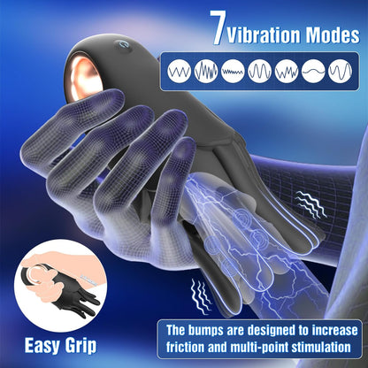 Elektrischer Penistrainer Vibrator Massage Masturbator mit 7 Vibrationsmodi