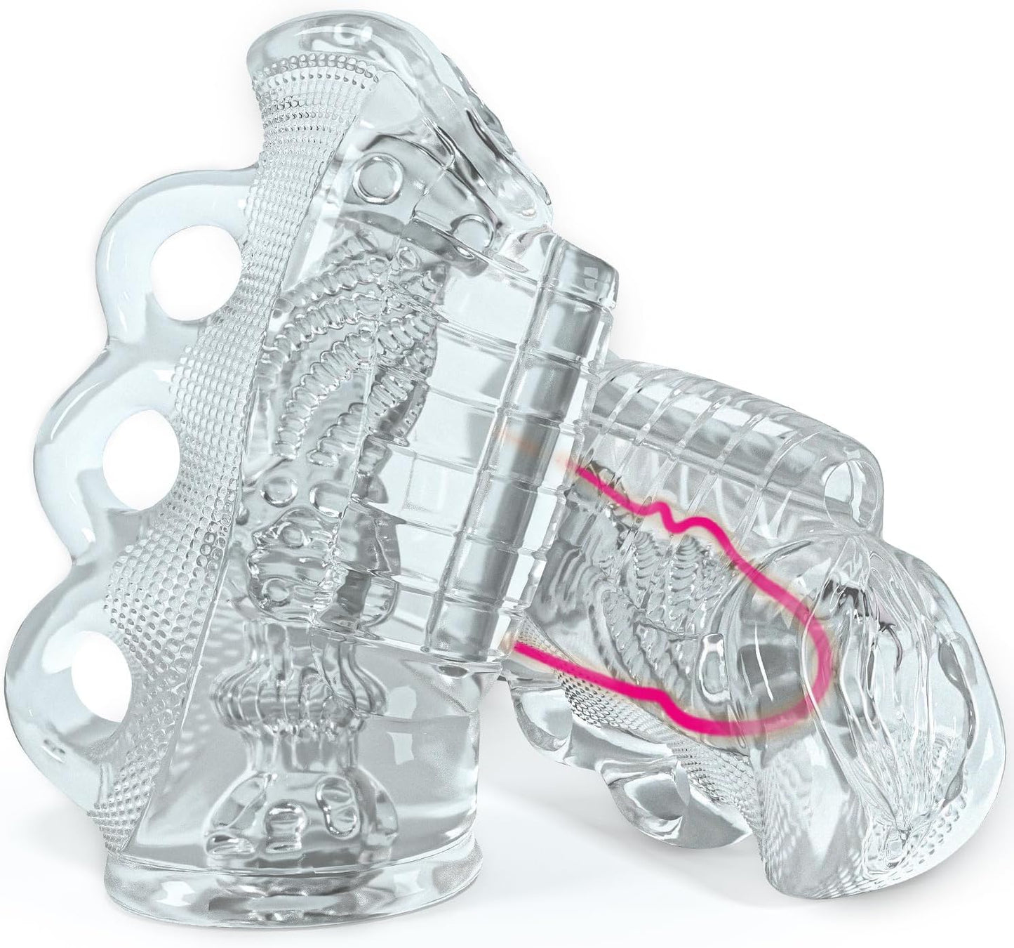 5D Kanal Penistrainer Massager Squeeze Masturbator Stroker Blowjob