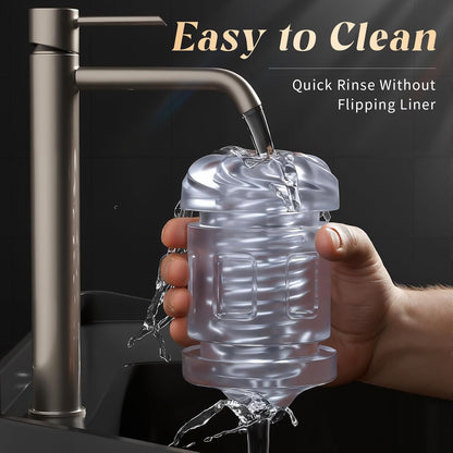 Offener Penistrainer Taschenmuschi Quetschbarer Masturbator Stroker Blowjob