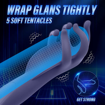 Elektrische masturbator eikelstimulator penisstimulator vibrator met 10 vibratiemodi 