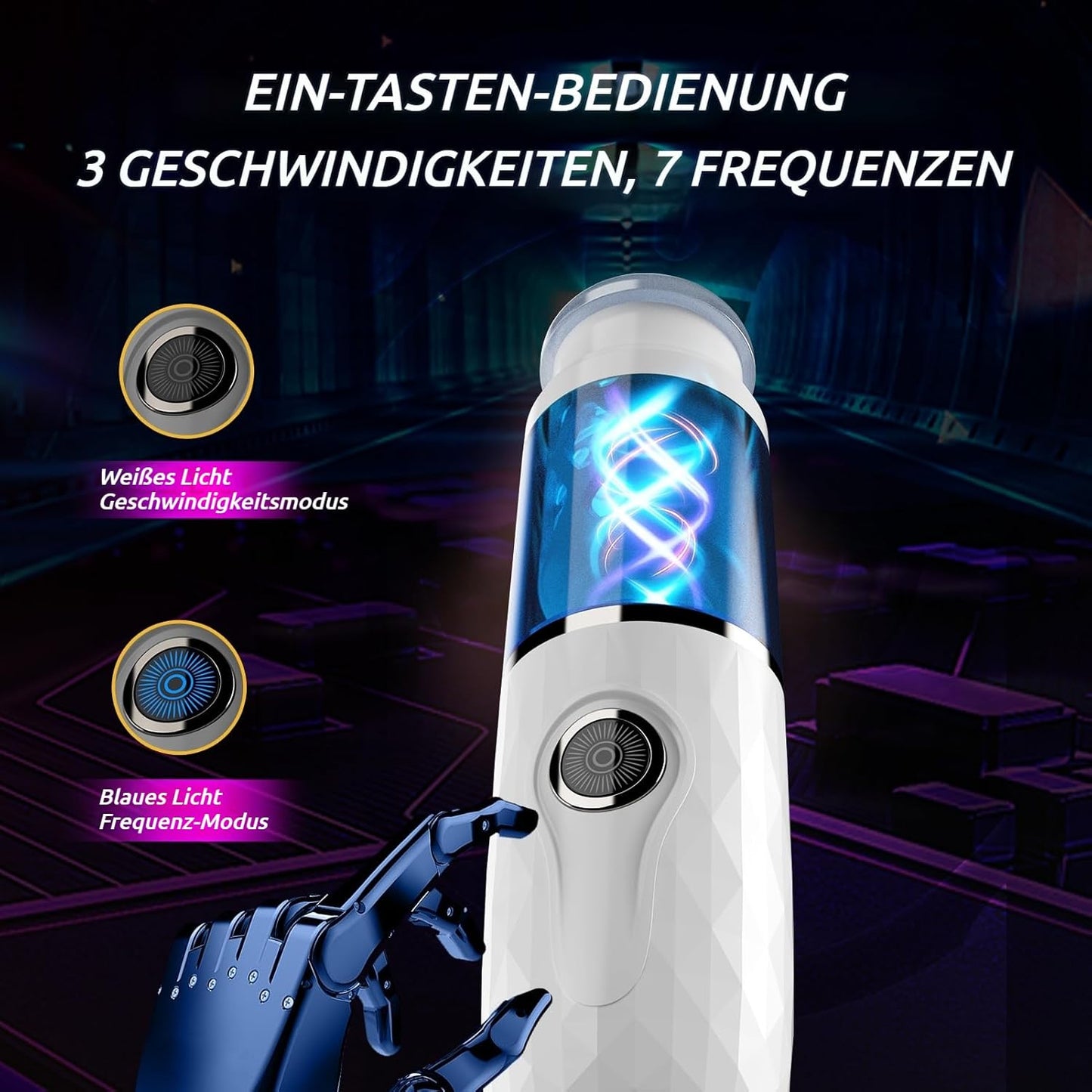 4D Ultra Realistischer Automatischer Masturbieren mit 3 Geschwindigkeiten und 7 Vibrationen