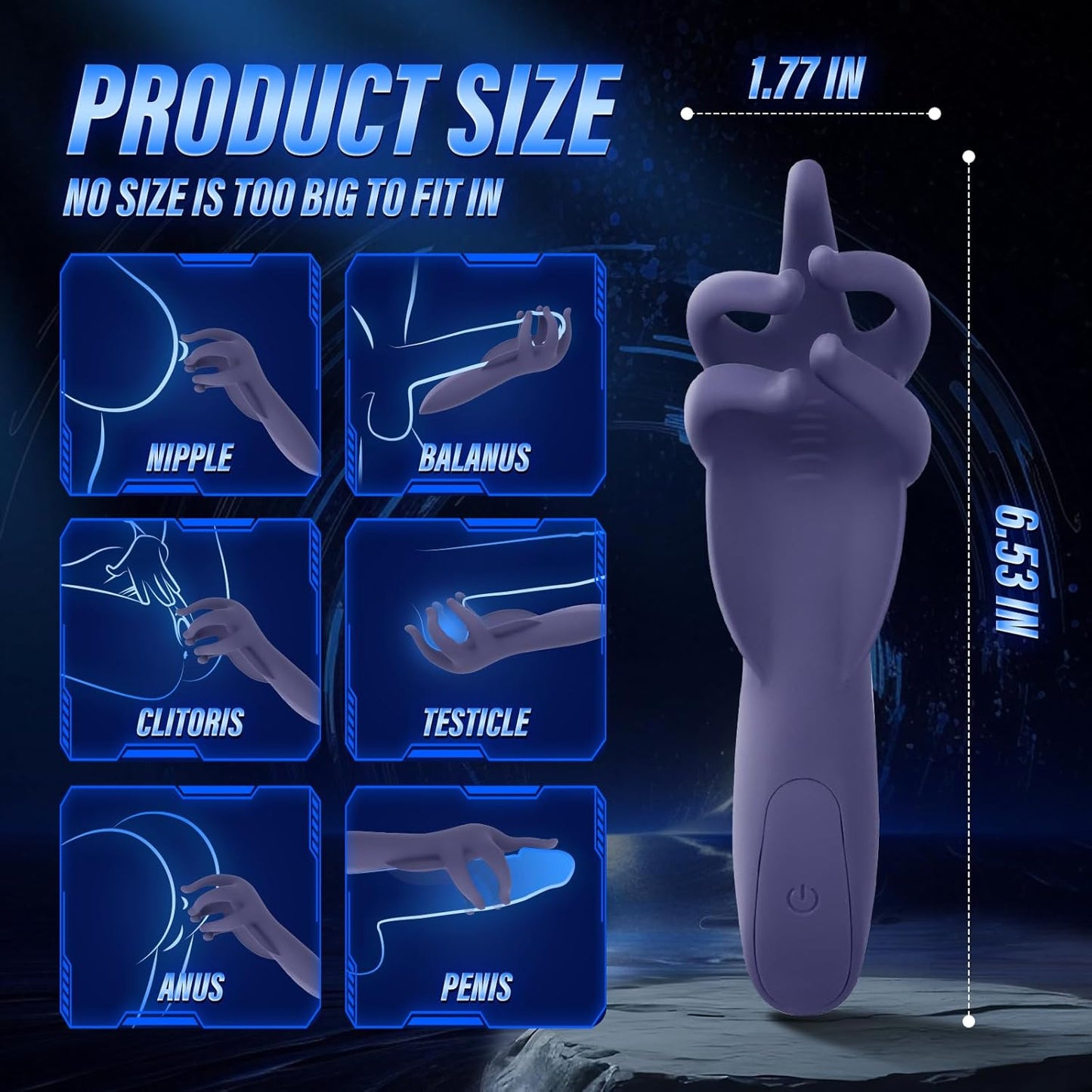 Elektrische masturbator eikelstimulator penisstimulator vibrator met 10 vibratiemodi 