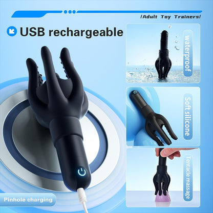 Elektrischer Eichelmassager Penisvibrator Penis-Trainer Masturbatoren mit 10 Vibrationsmodi