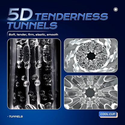 Realistische Masturbator Taschenmuschi Stroker Blowjob mit 10 Vibrationsmodus