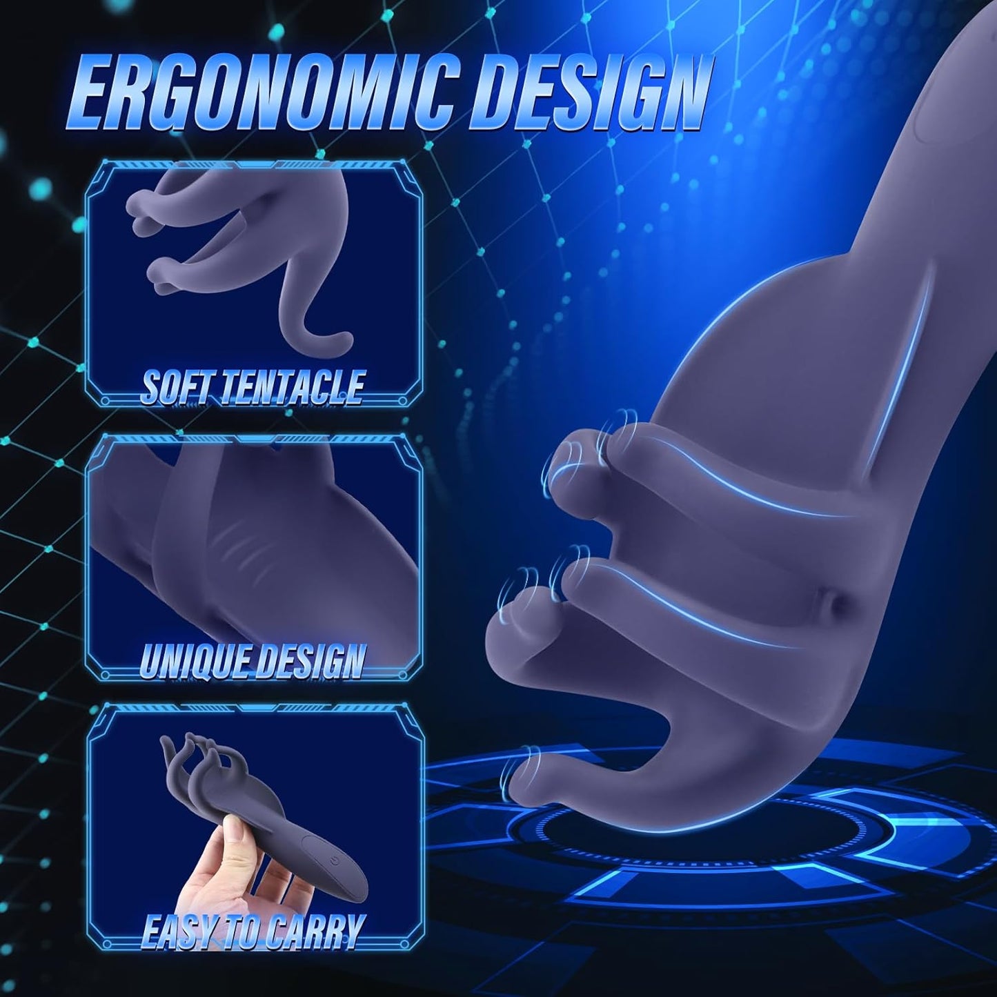 Elektrische masturbator eikelstimulator penisstimulator vibrator met 10 vibratiemodi 