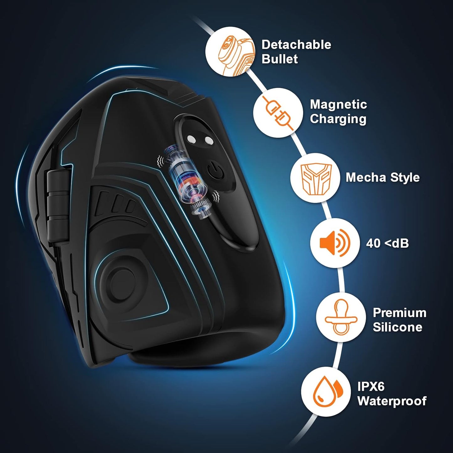 Elektrischer Penistrainer Glans Stimulator Masturbatoren mit 9 Vibrationsmodi