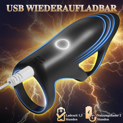 Dubbele cockring cockring vibrator penisring met 7 vibratiestanden 